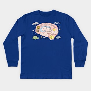 How to Meditate Mindfulness Brain Kids Long Sleeve T-Shirt